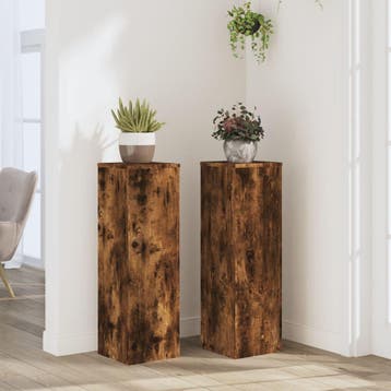 vidaXL Plantenstandaards 2 st 25x25x80 cm bewerkt hout, Verzenden
