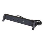 Premium USB A+C-stopcontactstrip 3 poorten 1,5m zwart, Verzenden, Nieuw