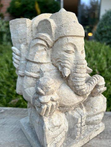 Statua di Ganesh in Pietra antica – Bali – - Beeld - Ganesha, Antiek en Kunst