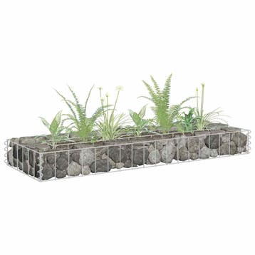 vidaXL Gabion plantenbak verhoogd 90x30x10 cm gegalvaniseerd, Verzenden, Nieuw