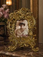 Fotolijst- Tafelframe - Verguld messing - Een rijk verguld