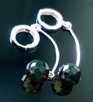 Natuurlijke Baltische Barnsteen Oorbellen - Ronde