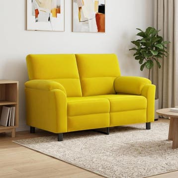 vidaXL bank / zetel Geel 154 x 85 x 93 cm fluweel, Huis en Inrichting, Verzenden, Nieuw