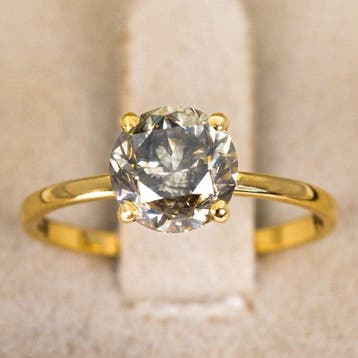 Zonder minimumprijs - Ring - 18 karaat Geel goud - 2.03ct., Nieuw
