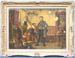 European school (XIX) - Scène d’atelier – Le maître et la