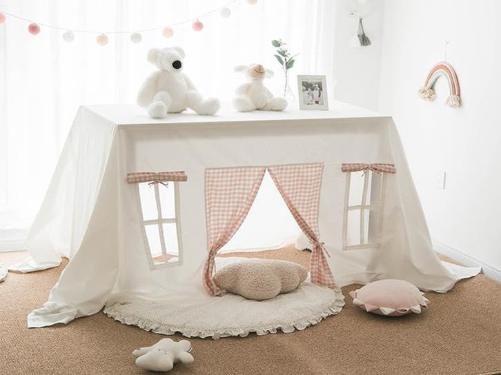 Tafeltent - 275x210cm - Geruit Roze, Verzamelen, Overige Verzamelen, Verzenden