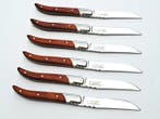 Laguiole - 6x Luxury Steak Knives - Rose Wood - style de -