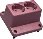 ABB 3640 Dubbele Schuko Socket Afdekking Rood Gerecycled -, Verzenden, Nieuw