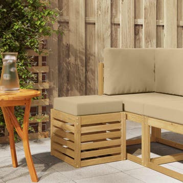vidaXL Buitenstoel Bank Massief Acacia Hout Whitewash en, Verzenden, Nieuw
