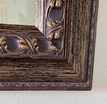 Miroir mural - Chêne - ancien et grand, Antiquités & Art