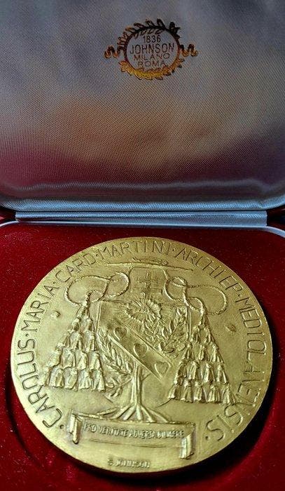 Vaticaan. Medaglia Cardinale Carlo Maria Martini Arcivescovo, Postzegels en Munten, Munten en Bankbiljetten | Toebehoren