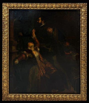 École Française (XIX) - The Duo of Raoul and Valentine from