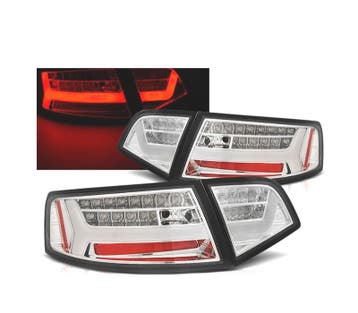 Feux Arrière Pour Audi A6 4F 08-11 Light Bar Fond Chromé, Verzenden