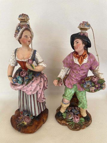 Jacob Petit - Porcelaine de Paris - Figuur - Rare paire de