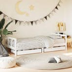 vidaXL Kinderbedframe 90x200 cm massief grenenhout wit, Verzenden, Nieuw