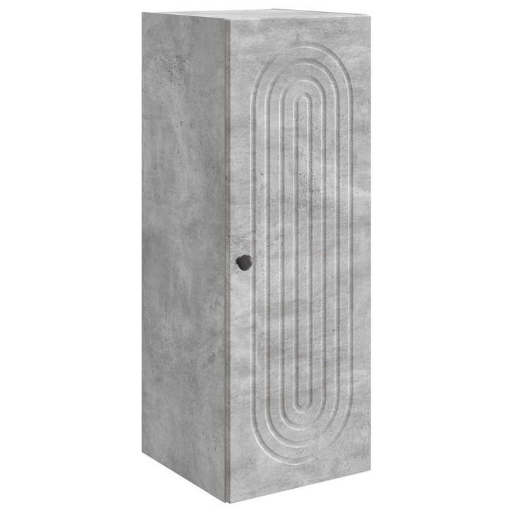 vidaXL Wandkast Betongrijs 33 x 34,5 x 90 cm Bewerkt hout, Huis en Inrichting, Kasten | Overige, Nieuw, Verzenden