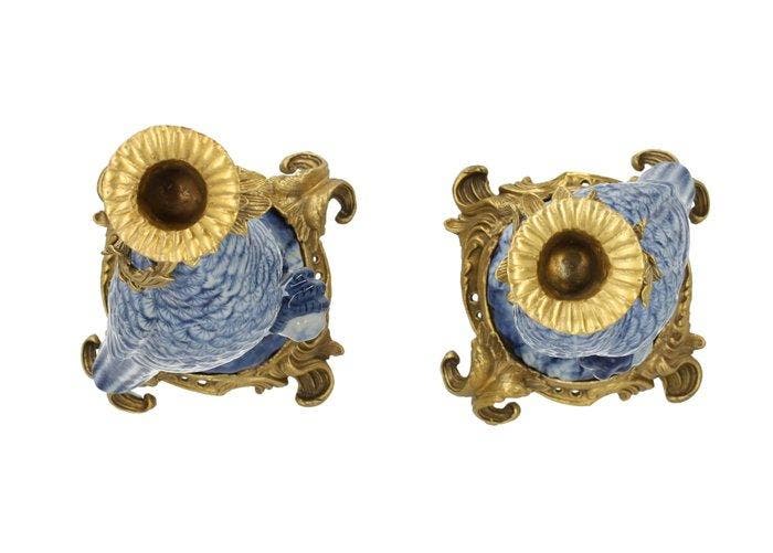 Chandelier (2) - Bronze, Porcelaine, Antiek en Kunst, Kunst | Designobjecten