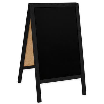 Krijtstoepbord | CLASSIC | Hout | Zwart | 510x450x850(h)mm, Verzenden