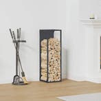 vidaXL Brandhoutrek 25x25x80 cm koudgewalst staal, Tuin en Terras, Brandhout, Verzenden