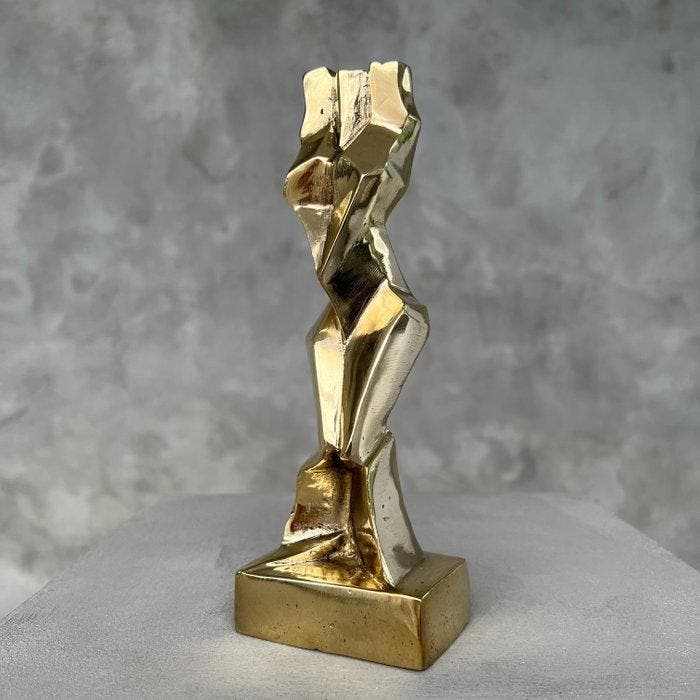 sculptuur, NO RESERVE PRICE - Sculpture Cubist Lady - Bronze, Antiquités & Art, Art | Objets design