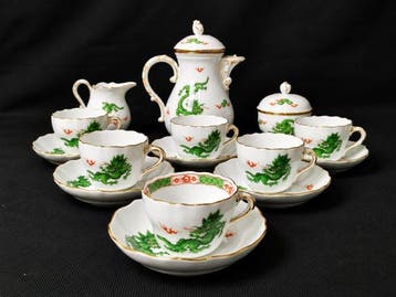 Meissen - DRAGON VERDE - servizio da maka 15 - In buone, Antiek en Kunst
