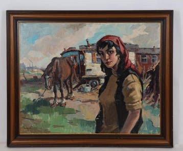 Cornelis de Kort (1910-1996) - Portret vrouw, Antiek en Kunst