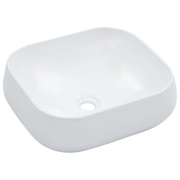 vidaXL Wastafel 44,5x39,5x14,5 cm keramiek wit, Verzenden, Nieuw