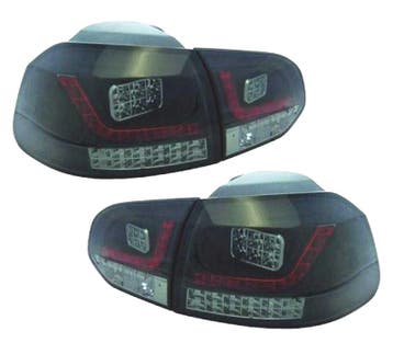Feux Arrière Pour Volkswagen Vw Golf 6 08-12 Led Fond Noir F, Autos : Pièces & Accessoires, Éclairage, Verzenden