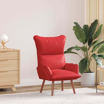 vidaXL Fauteuil Rood 69 x 74 x 93 cm Kunstleer, Verzenden
