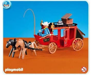 Playmobil Western postkoets en overval 7428 5512 9083 OVP..., Ophalen of Verzenden, Gebruikt