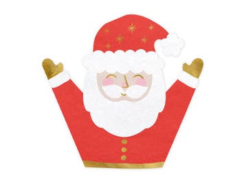 Kerstman Servetten 16cm 20st, Verzenden, Nieuw