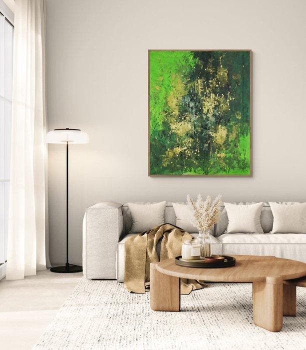 Floria Rey - Sunny Forest XXL, Antiquités & Art, Art | Peinture | Moderne