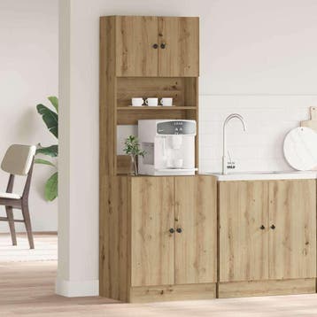 vidaXL Keukenbuffet Artisan Eiken 60 x 50 x 180 cm, Huis en Inrichting, Verzenden, Nieuw