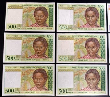Madagaskar. - 15 banknotes - Various dates (Zonder, Postzegels en Munten