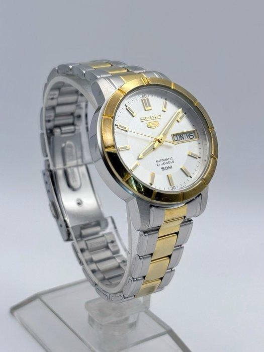Seiko - Seiko 5 Pie-Pan Automatic Day-Date - Zonder, Handtassen en Accessoires, Horloges | Antiek