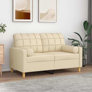 vidaXL Sierkussens 2 st 15x50 cm stof crèmekleurig, Huis en Inrichting, Verzenden, Nieuw