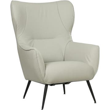 Leren fauteuil Flair - Toledo Perle (lichtgrijs), Huis en Inrichting, Eigentijds, Modern, Retro, Romantisch, Nieuw, Ophalen of Verzenden