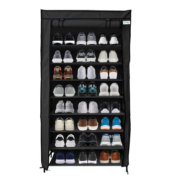 Lendo Online Porte-Chaussures Pliable 129x31x158 cm Noir, Maison & Meubles