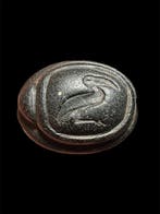Oud-Egyptisch bitumen Amulet seal - 35 mm