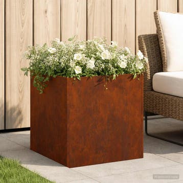vidaXL Plantenbak Roestkleurig 35 x 35 x 35 cm weervast, Tuin en Terras, Bloempotten, Verzenden, Nieuw