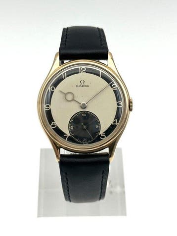 Omega - 1939 - Art Déco Tuxedo Dial - 14K Pink Gold - Sans