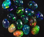 ct. 8,60 Natuurlijke Ethiopische Zwarte Opalen - Cabochon -