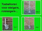 Voetspindels - stellingpoten - steigerwielen voor rolsteiger, Ophalen, Nieuw, Gevelsteiger, 5 meter of hoger