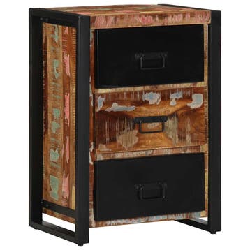vidaXL Ladekast Multicolor 50x35x70 cm Massief Hout, Verzenden