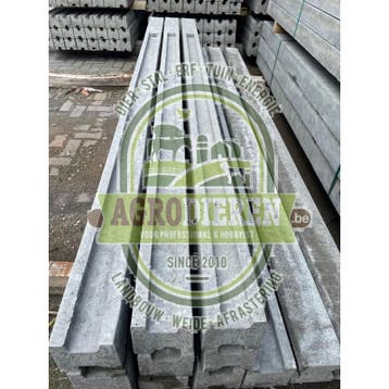 Betonpaal - betonnen tussenpaal - grijs - h 248cm gleuf 4cm