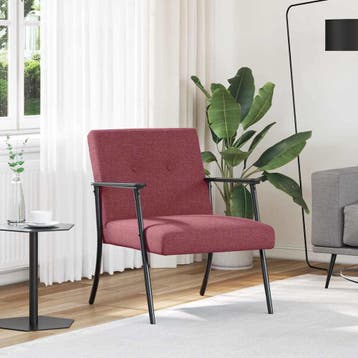 vidaXL Fauteuil Wijnrood Stof, Verzenden