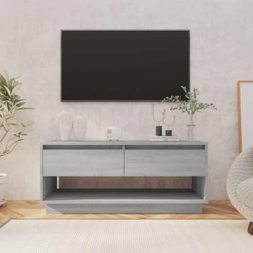 vidaXL Tv-meubel 102x41x44 cm bewerkt hout grijs sonoma, Huis en Inrichting, Kasten |Televisiemeubels, Verzenden, Nieuw