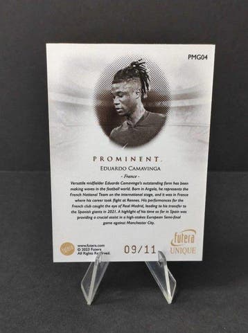 2023/24 Futera Eduardo Camavinga 23KT Gold Frame /11 Card -, Collections