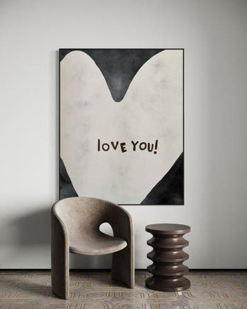 Timo Wedell - Minimalist Heartfelt Message - XL- Abstract
