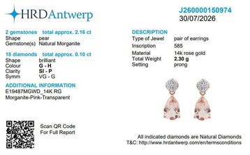 Ensemble de bijoux 2 pièces - 14 carats Or rose - 3.17ct.